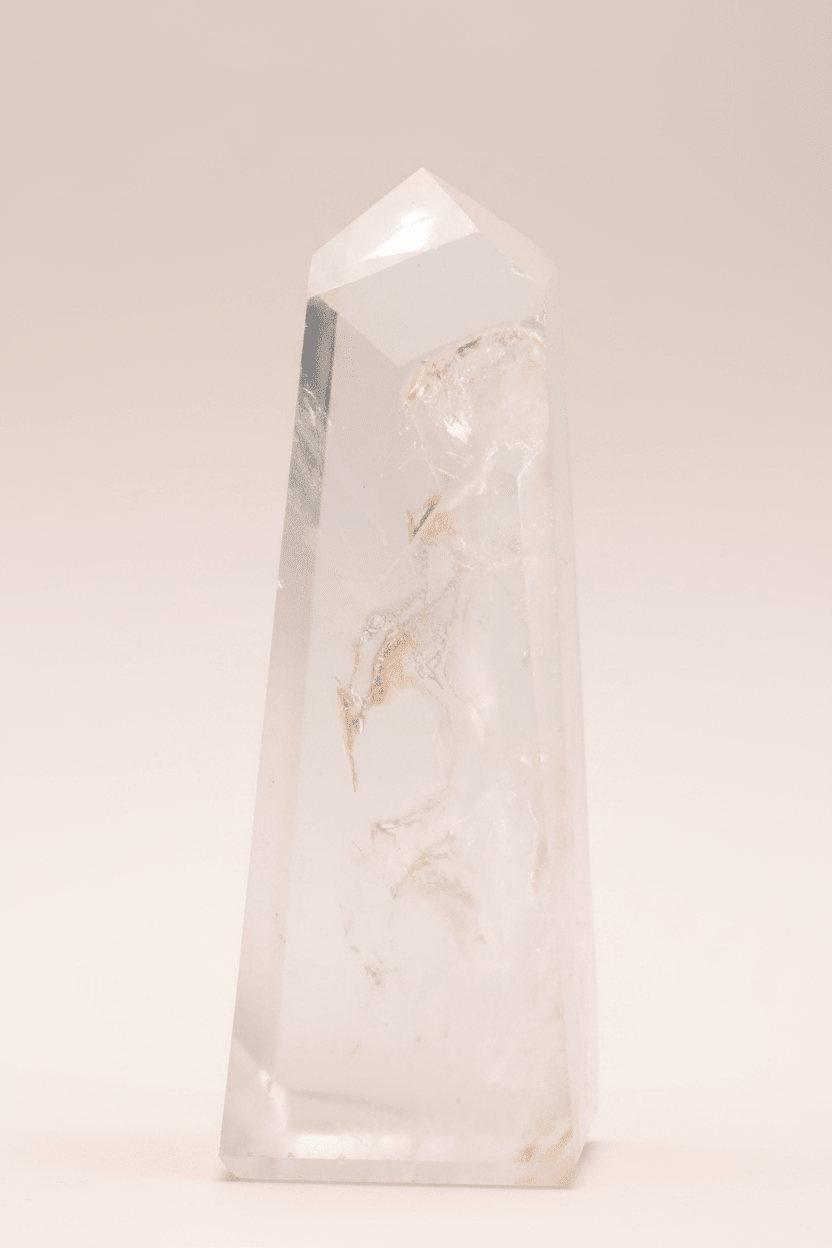 Single Clear Quartz Crystal Tower