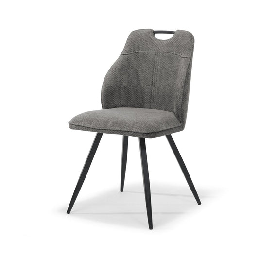 Comfortabele stoel in zwart met antraciet bekleding