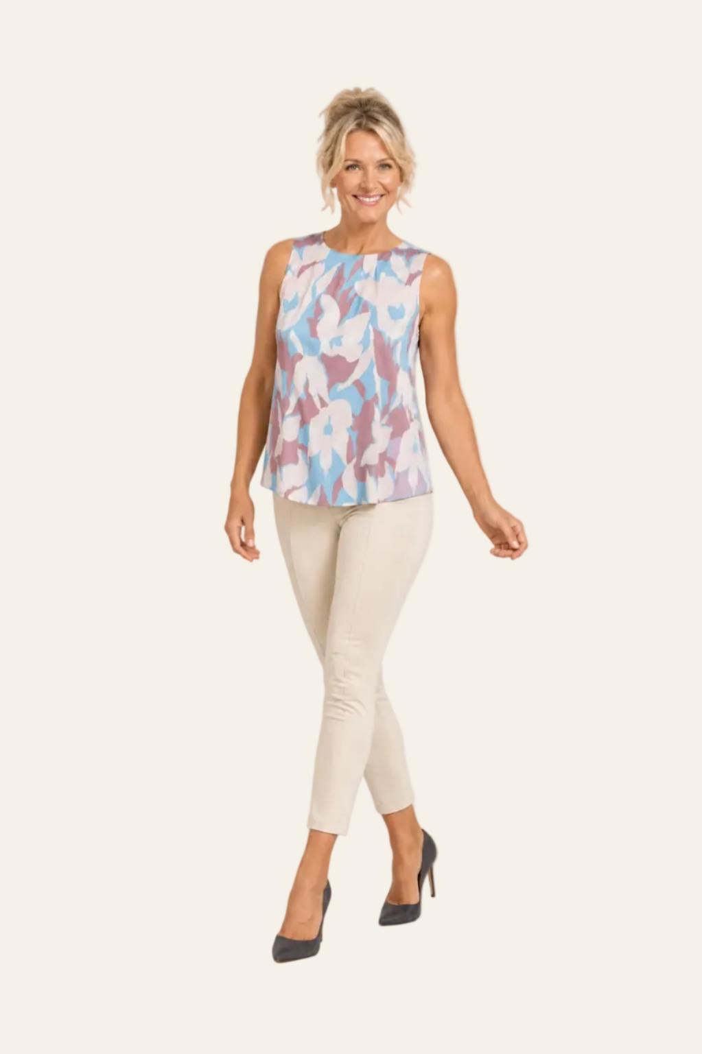 Viscose top met bloemenprint