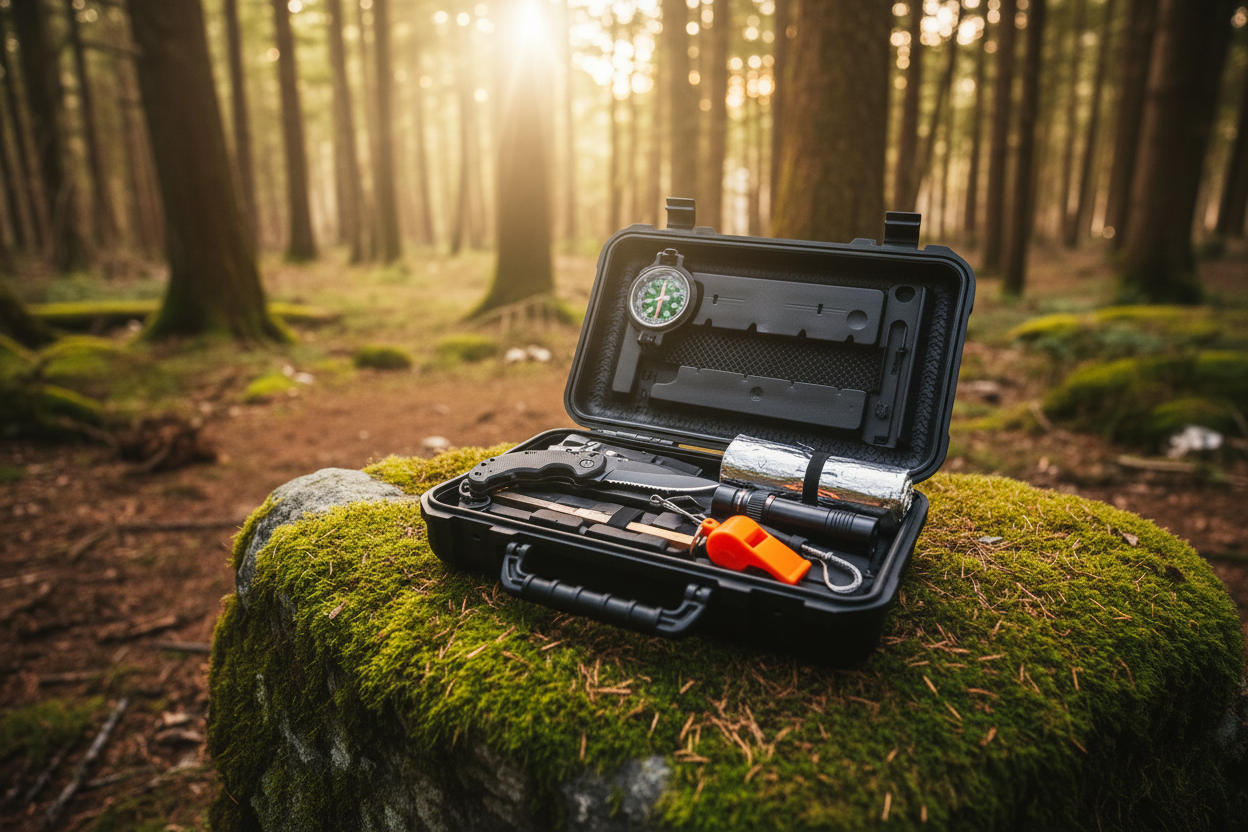 14-in-1 Survival Kit sfeerfoto licht