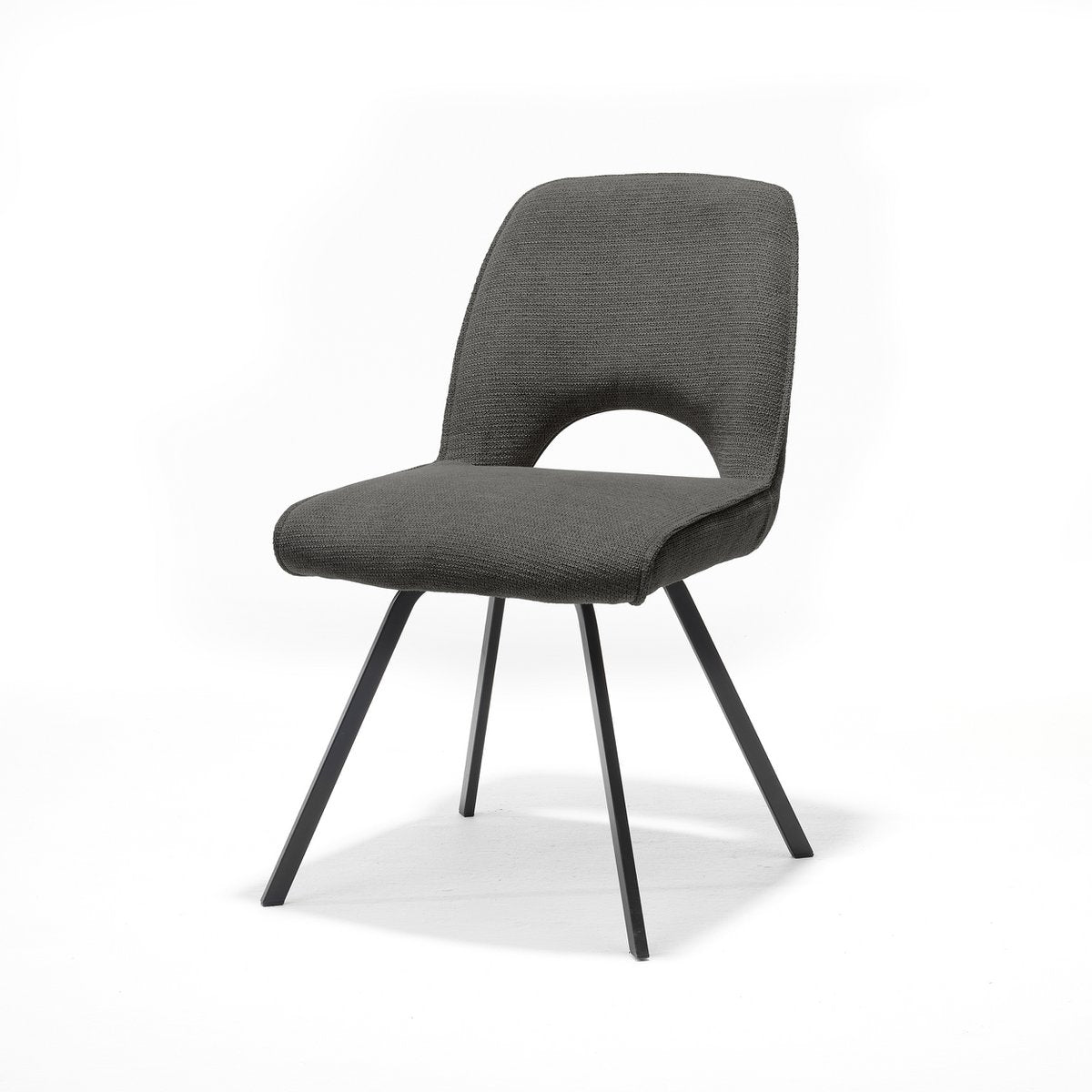 Comfortabele stoel in antraciet bekleding