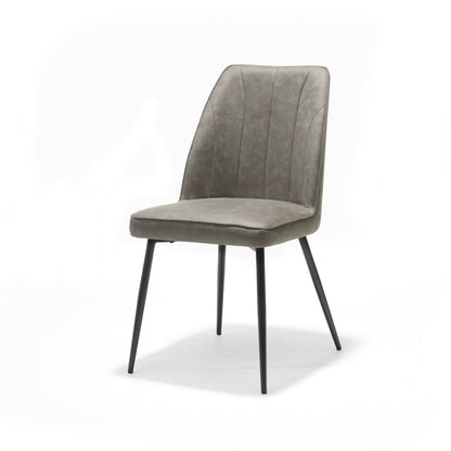 Comfortabele stoel in zwart met pebble bekleding