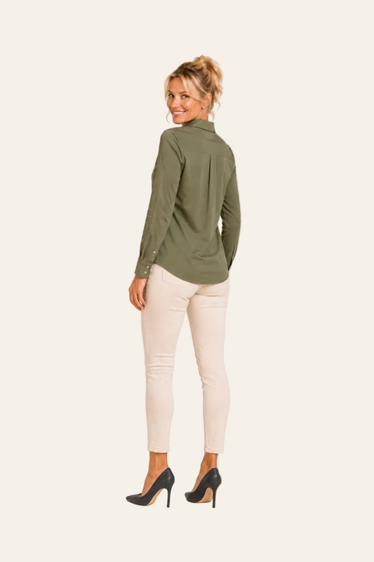 Linnen blouse met losse pasvorm