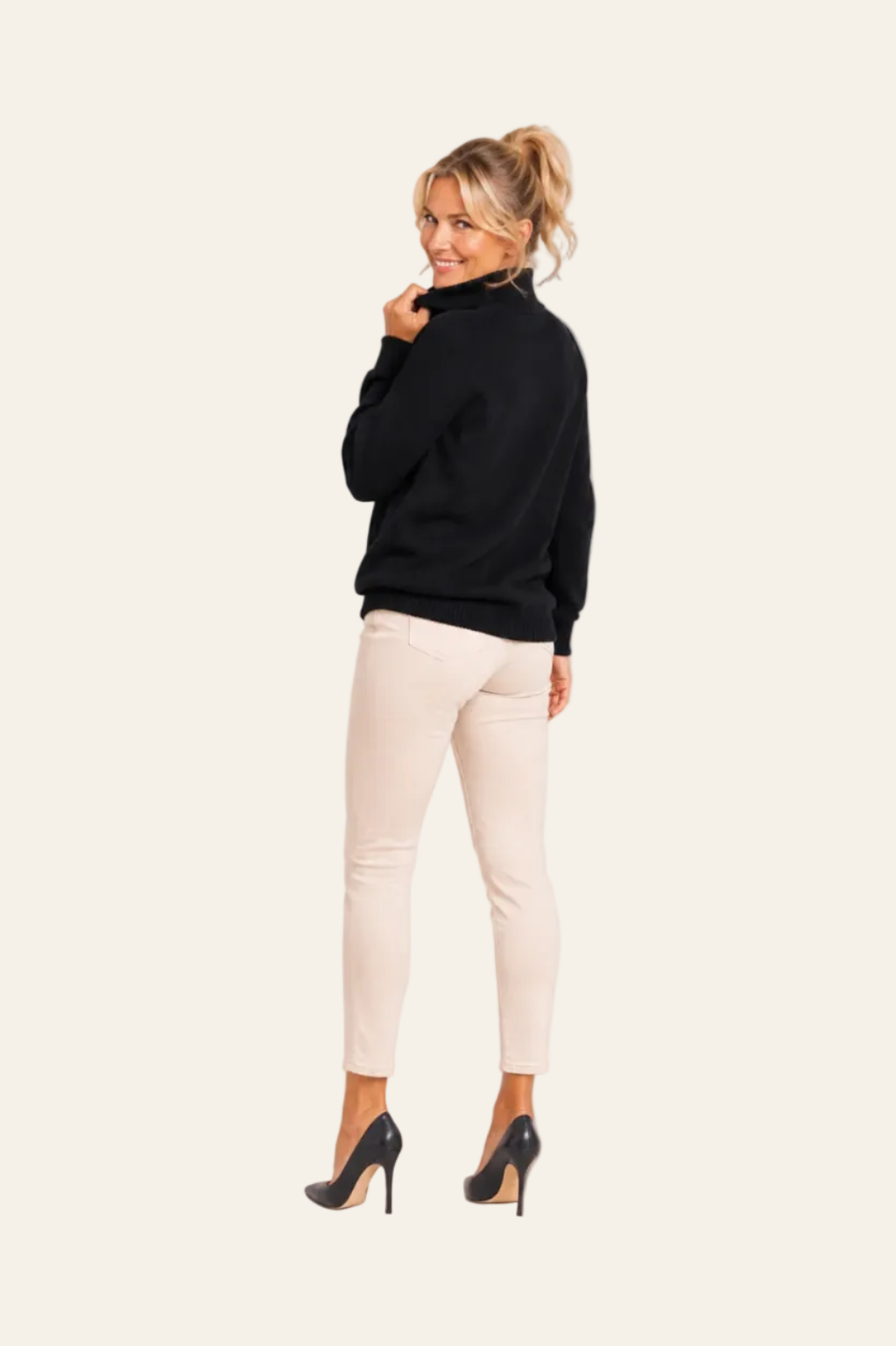Sudadera cómoda con cremallera