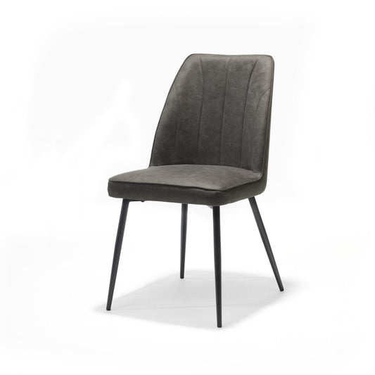 Comfortabele stoel in zwart met antraciet bekleding