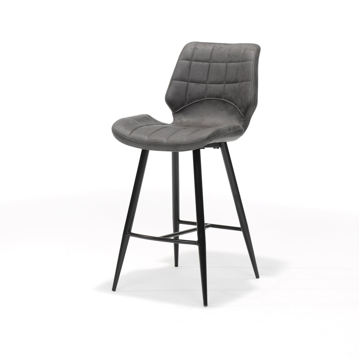 Barkruk in antraciet bekleding