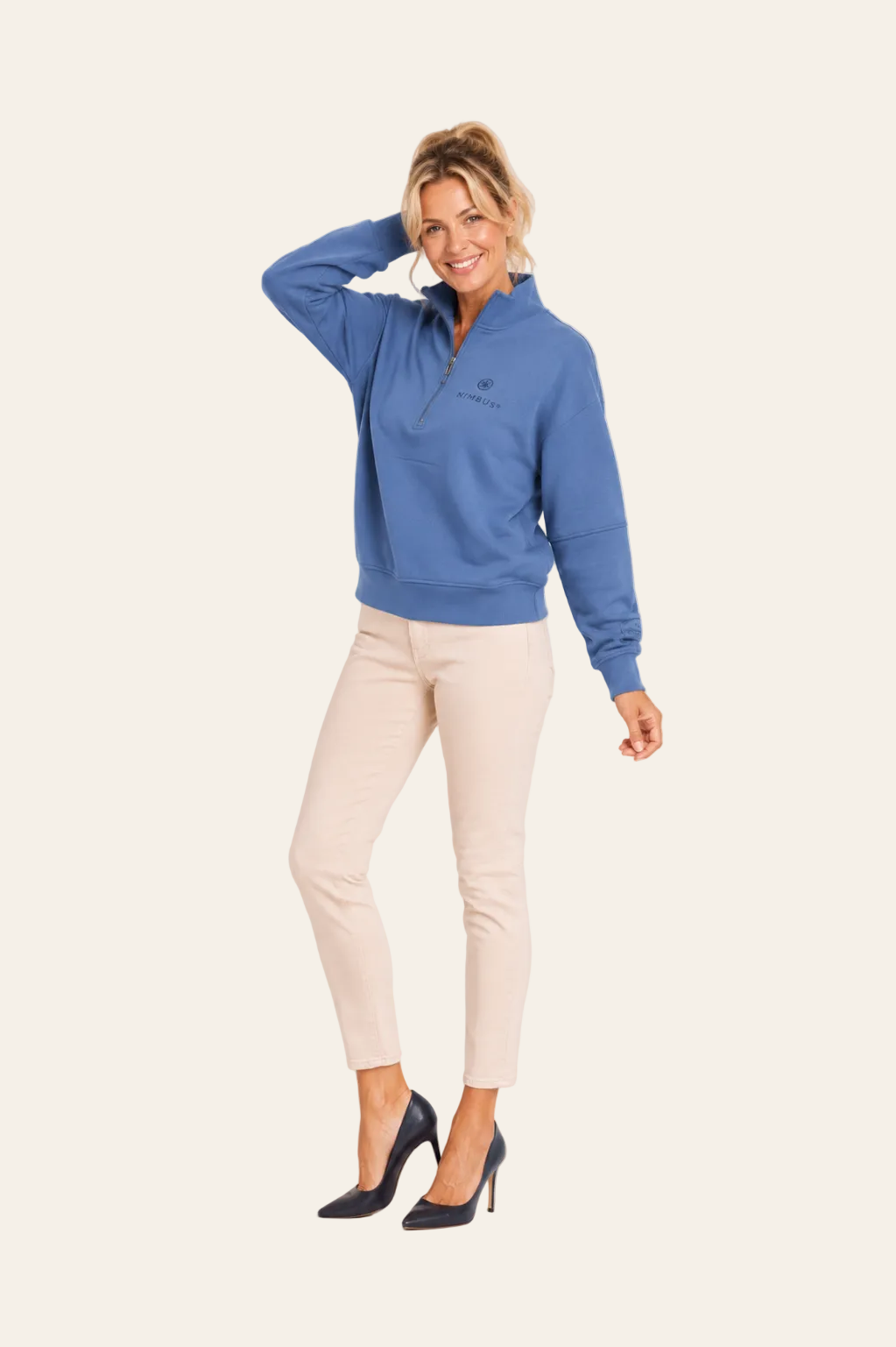 Comfortabele trui met rits