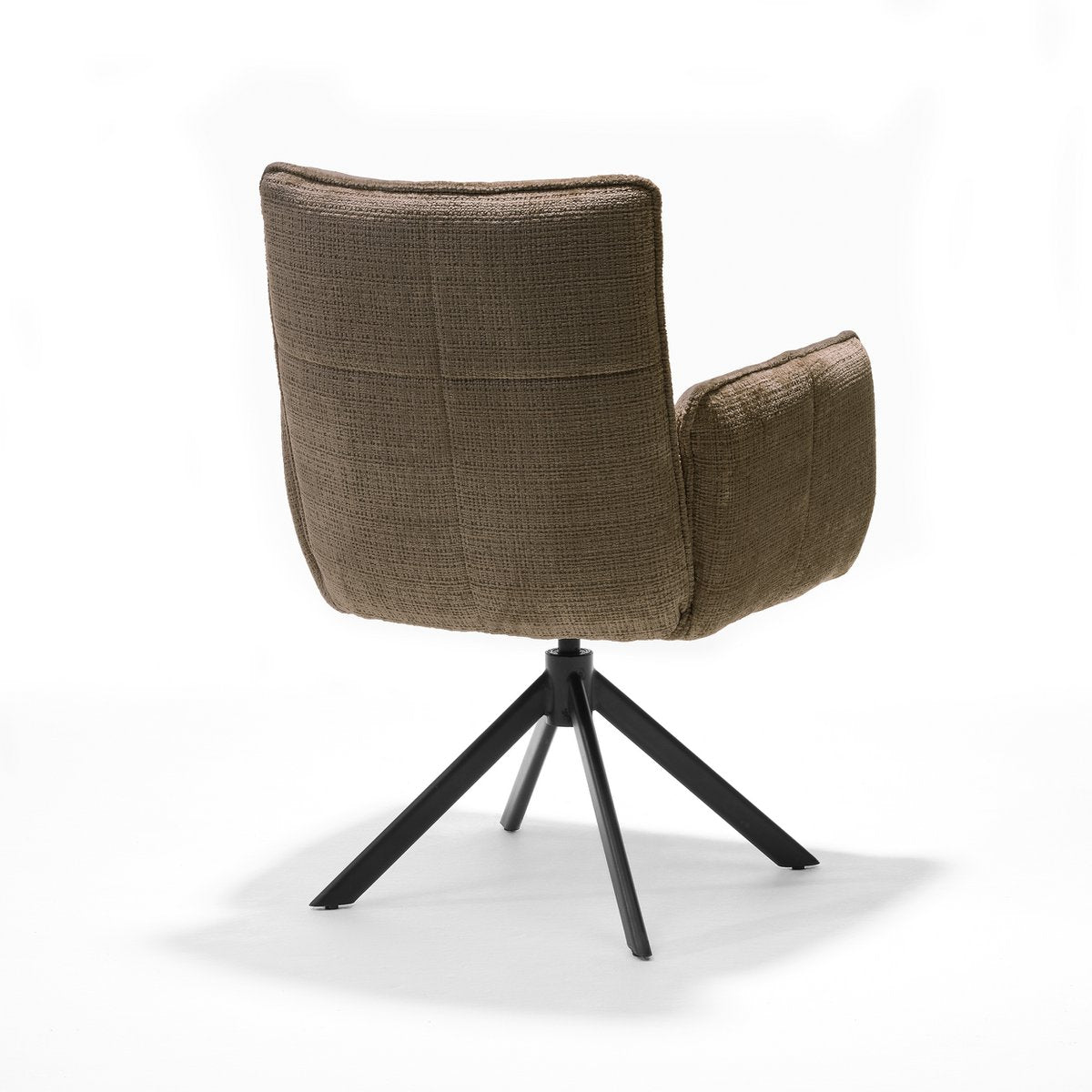 Luxueuze draaibare armstoel in taupe bekleding