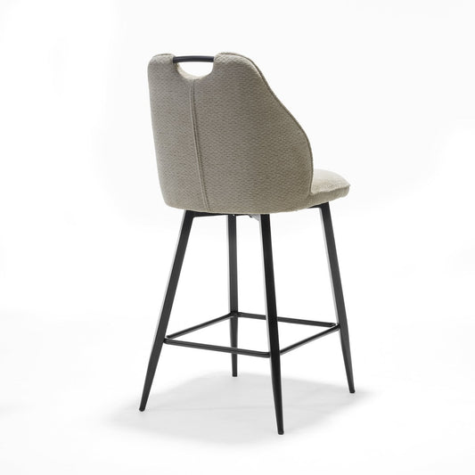 Barkruk in naturel met natural bekleding