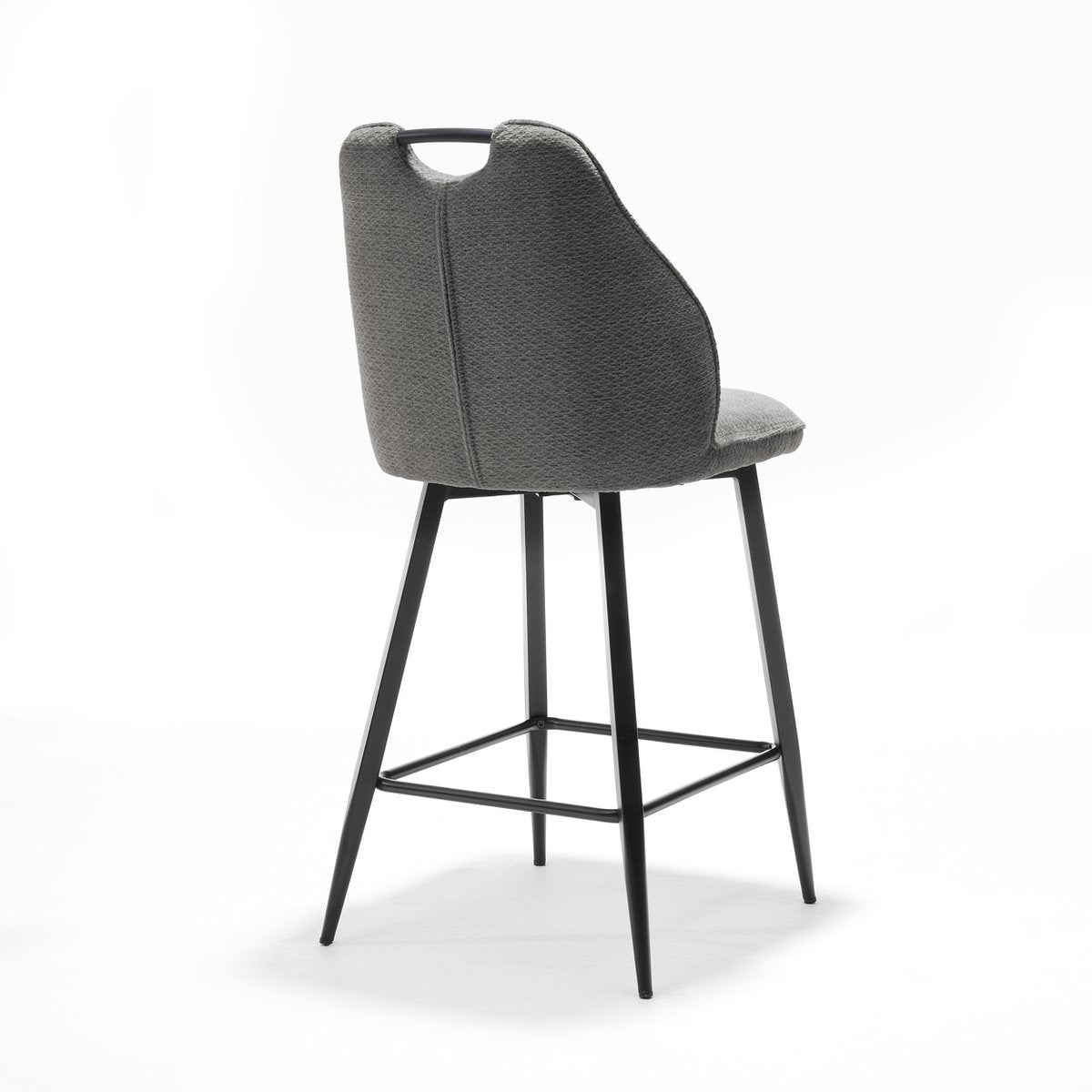 Barkruk in naturel met antraciet bekleding