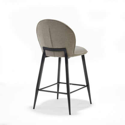 Barkruk in naturel met beige bekleding