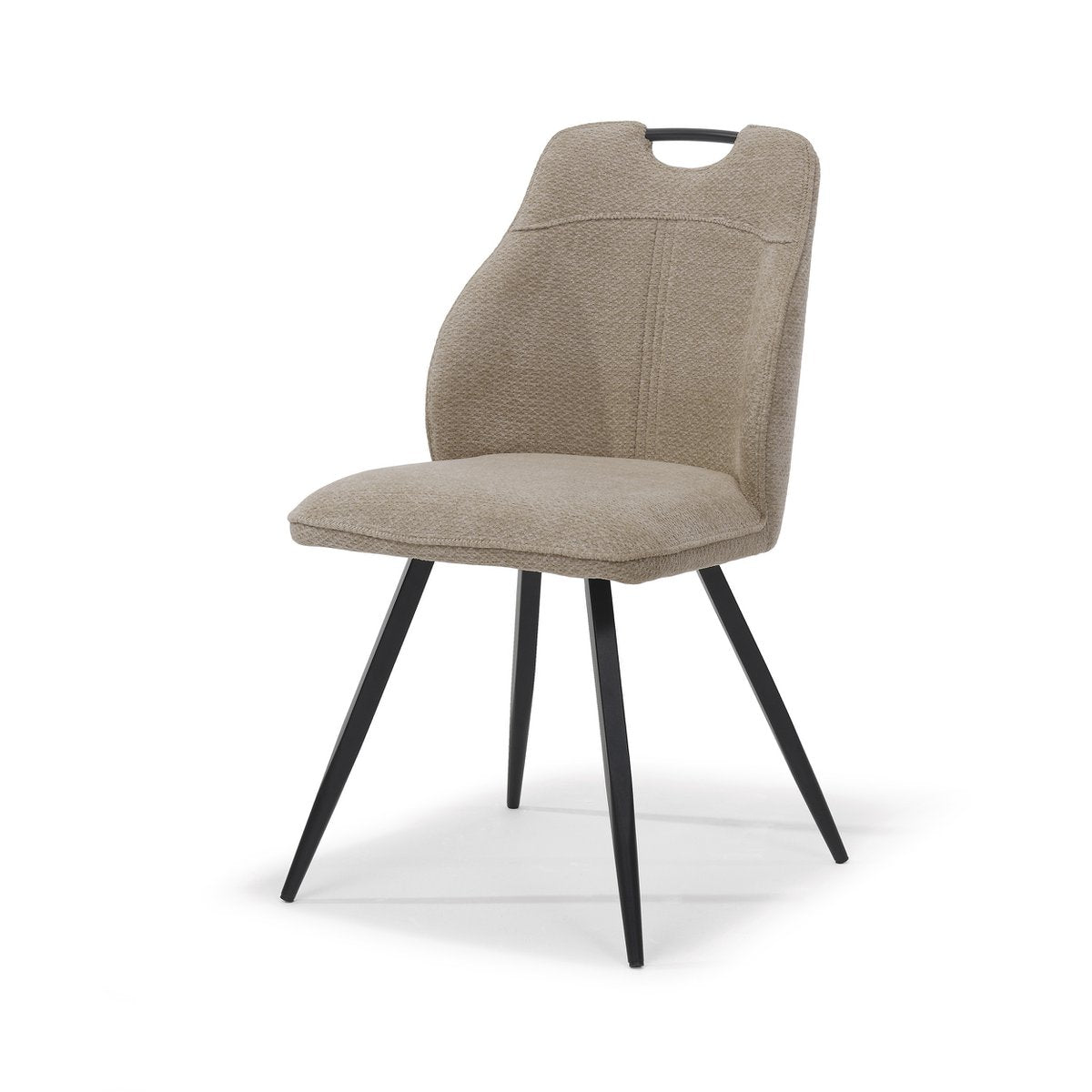 Comfortabele stoel in zwart met taupe bekleding