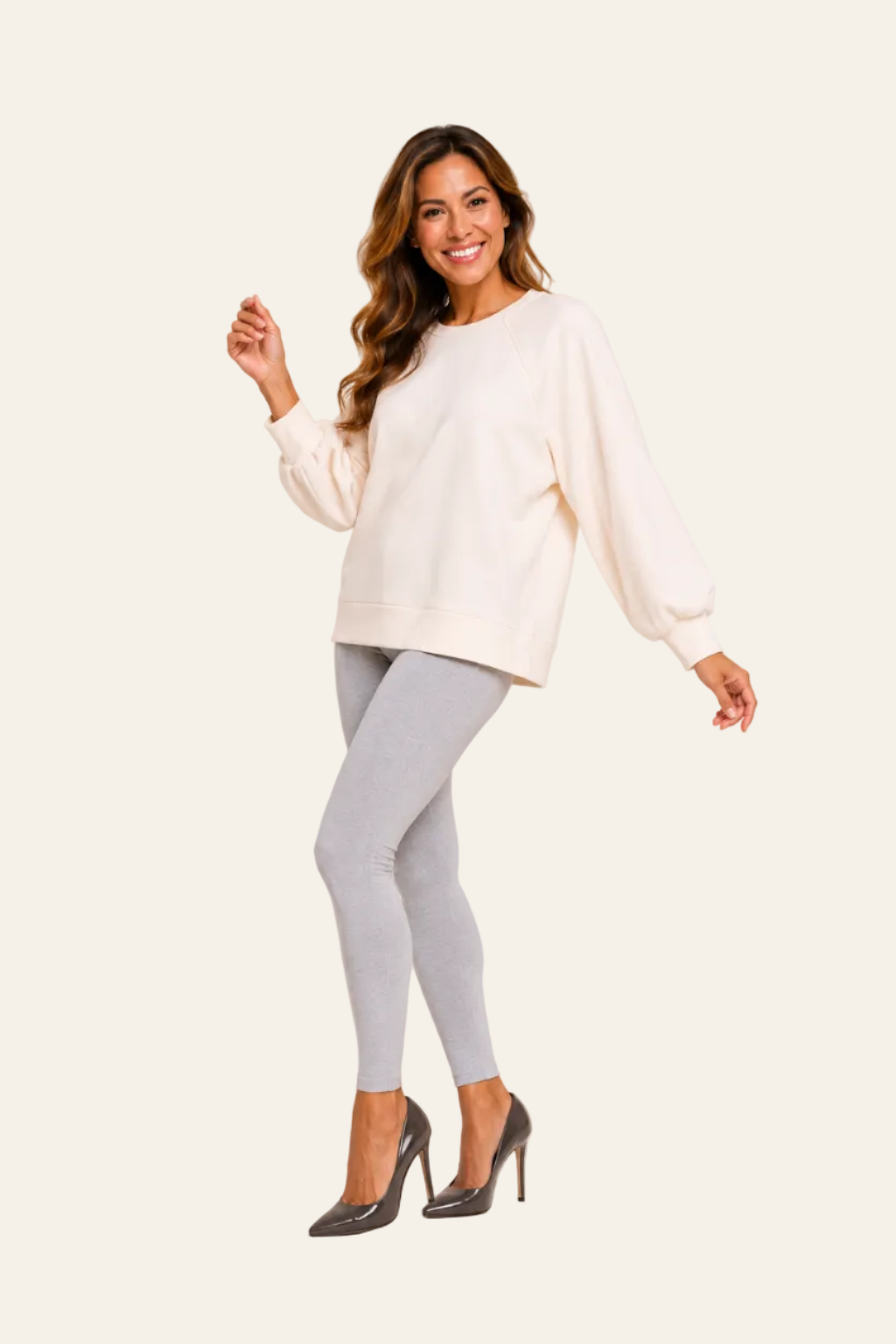 Oversized sweater met zijsplitten