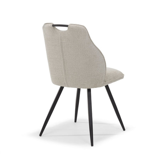 Comfortabele stoel in zwart met natural bekleding