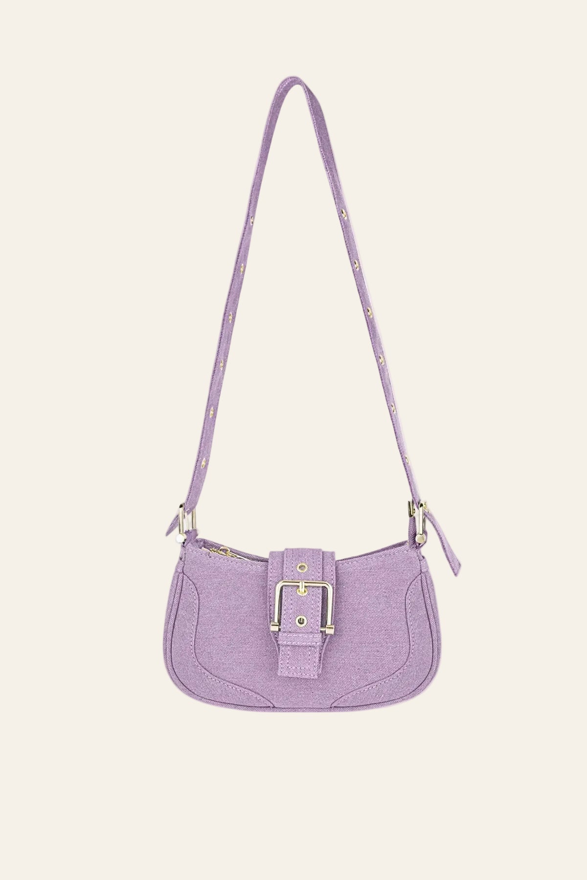 Gekleurde tas met gesp detail