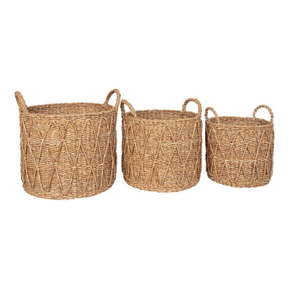Manden van zeegras naturel set van 3
