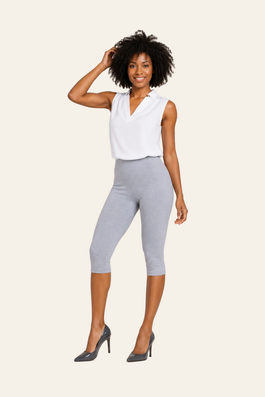 Viscose top met v-hals