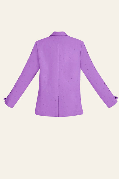 Polyester Vrouwen Jas Set Met Veters Op Mouw