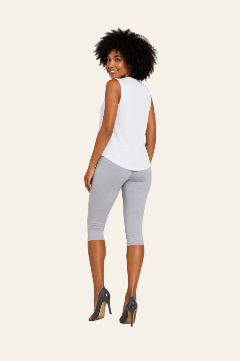 Viscose top met v-hals