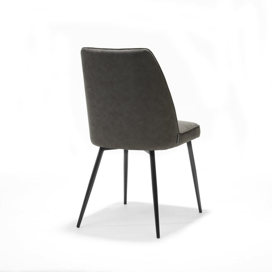Comfortabele stoel in zwart met antraciet bekleding