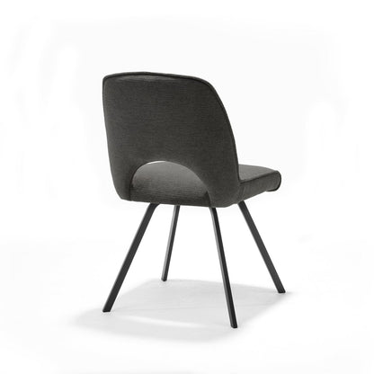 Comfortabele stoel in antraciet bekleding