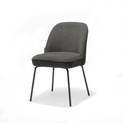 Comfortabele stoel in antraciet bekleding