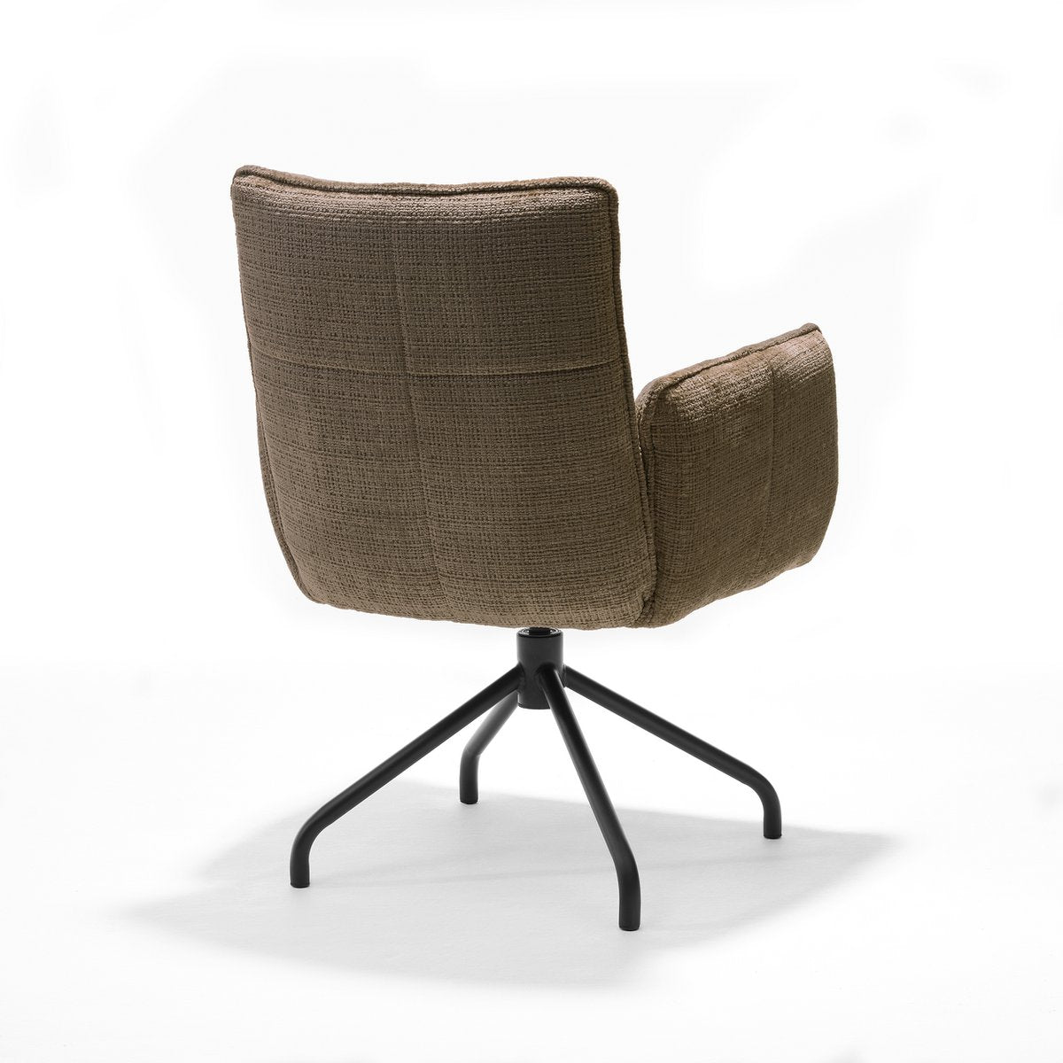 Comfortabele draaibare armstoel in taupe bekleding