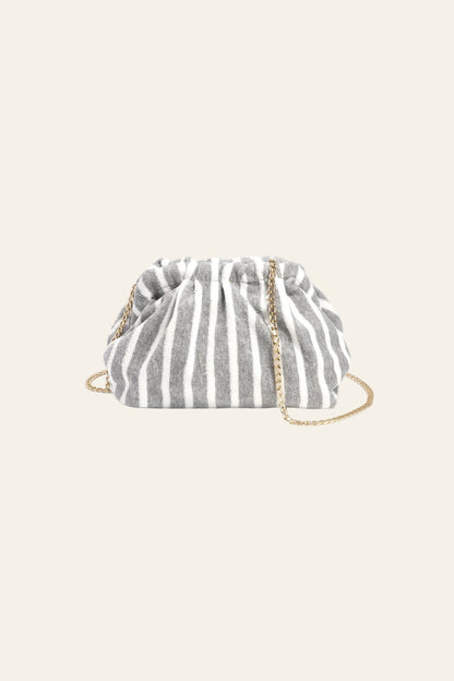Crossbodytas met strepen, eenvoudig model, polyester, dagelijkse accessoires