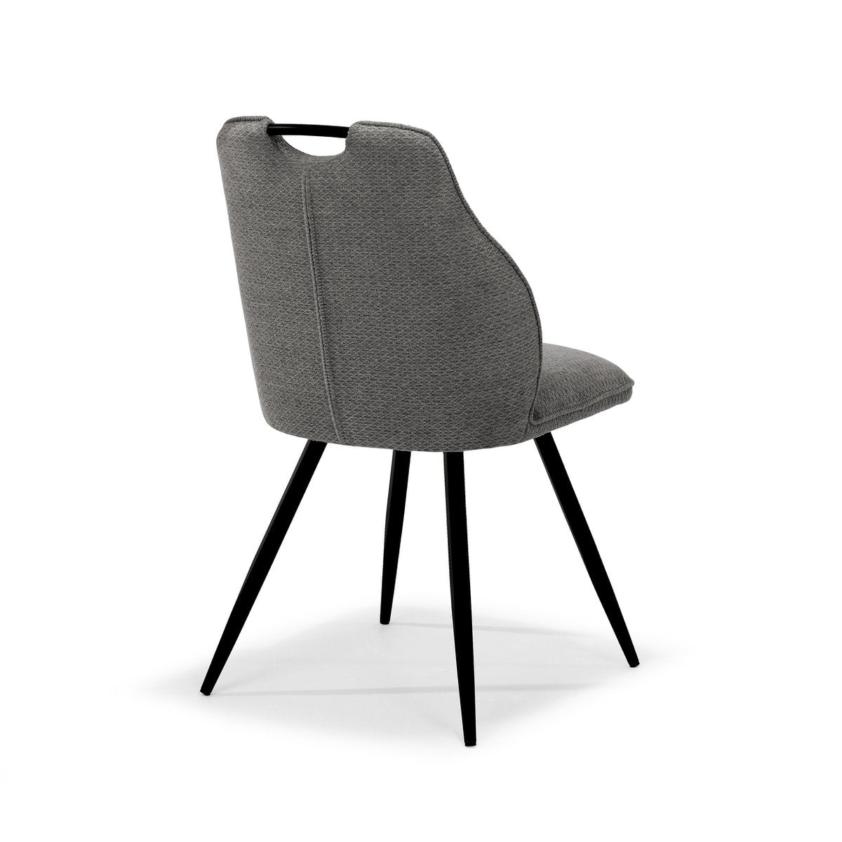 Comfortabele stoel in zwart met antraciet bekleding