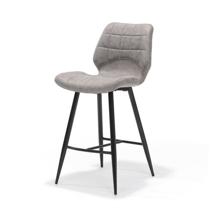 Barkruk in zwart met pebble bekleding