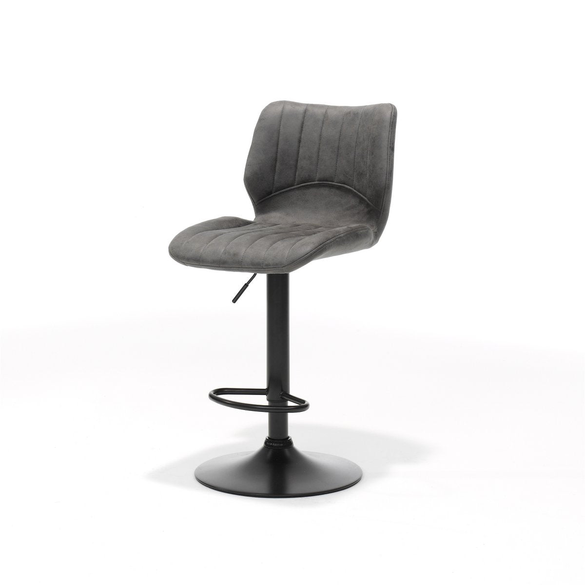 Barkruk Bobby in zwart met antraciet bekleding