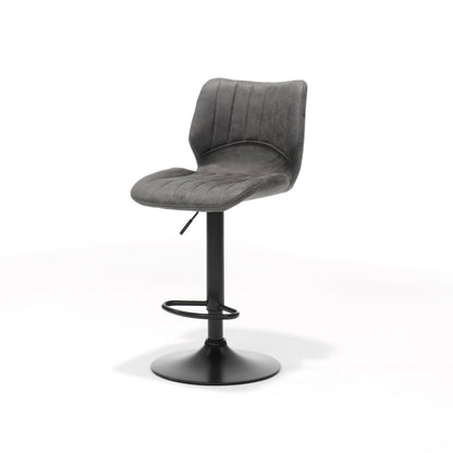 Barkruk Bobby in zwart met antraciet bekleding