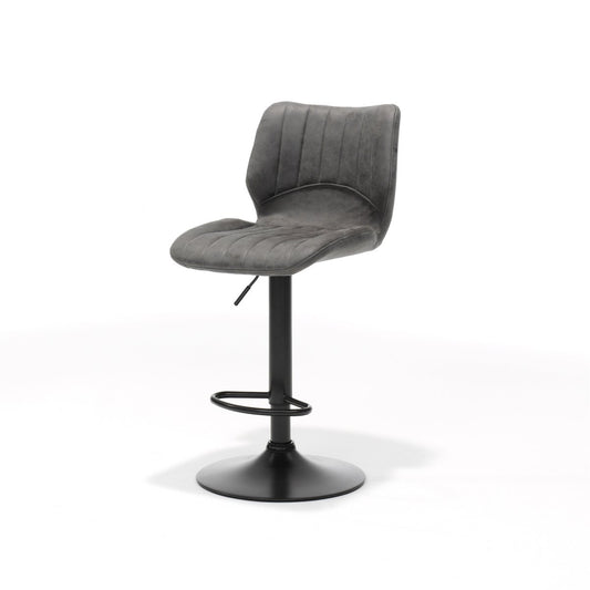 Barkruk Bobby in zwart met antraciet bekleding