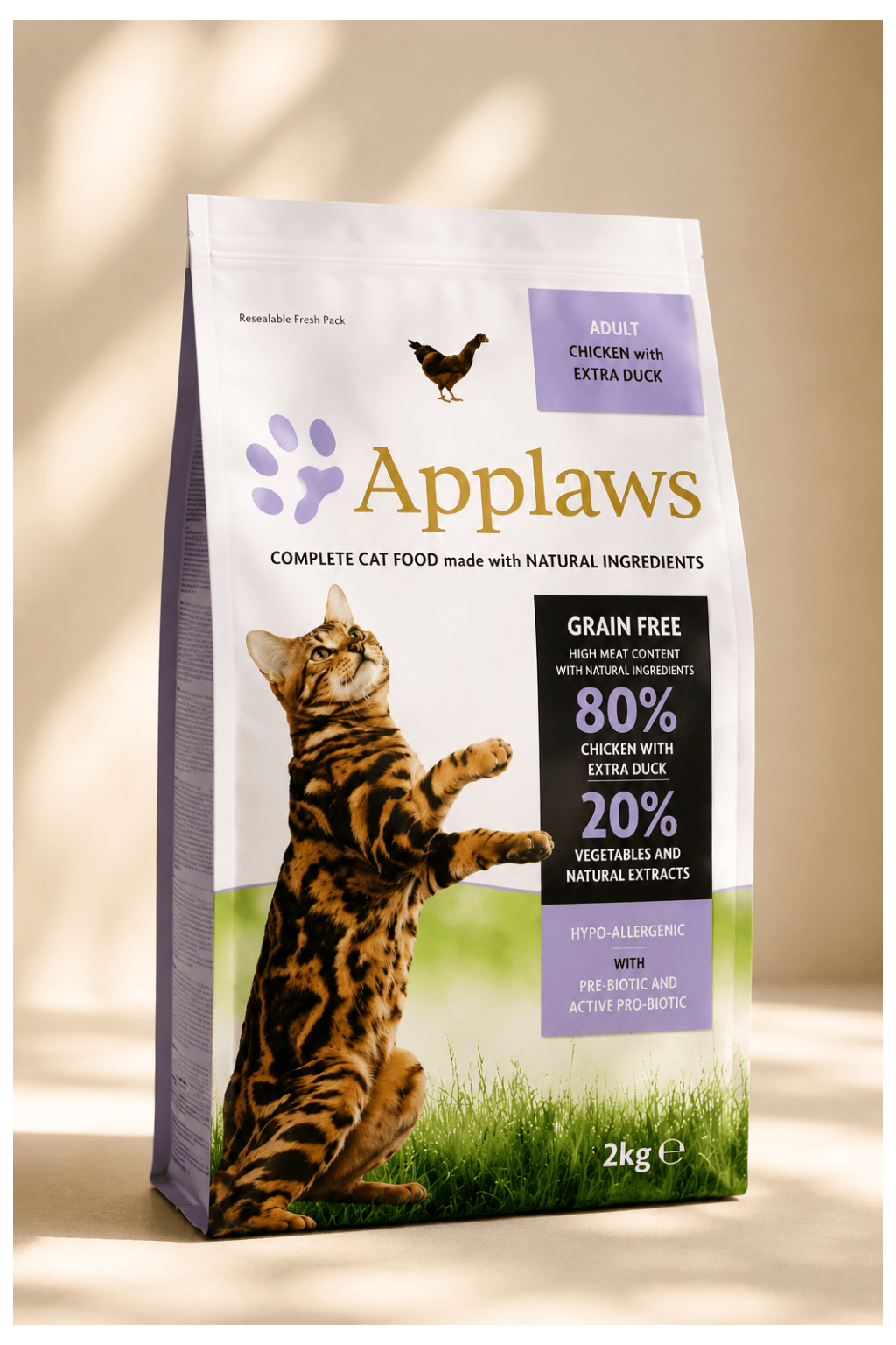 Applaws Cat dry kip en eend kattenvoer 400gr
