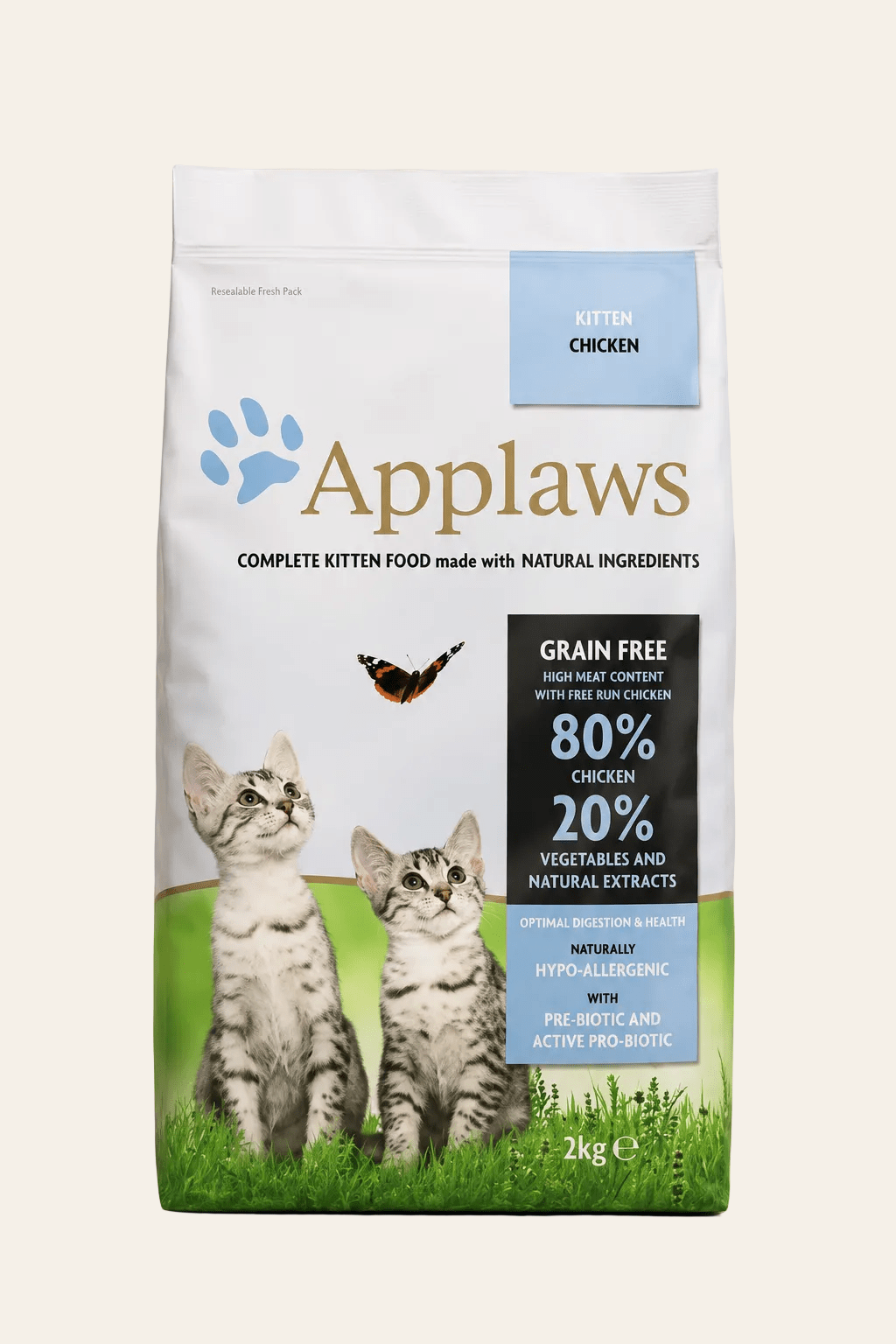 Applaws kitten chicken graanvrije droogvoeding voor opgroeiende katjes 400 g.