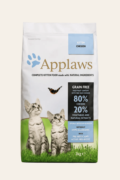 Applaws kitten chicken graanvrije droogvoeding voor opgroeiende katjes 400 g.