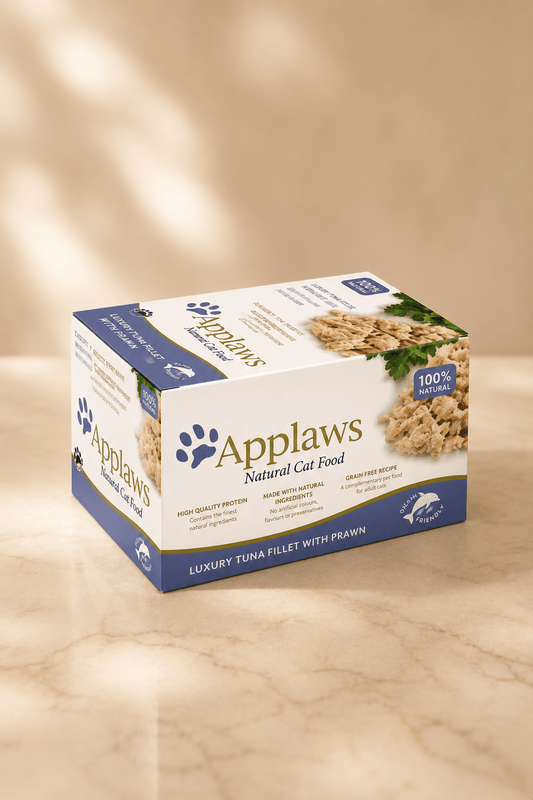 Applaws multipack kattenvoerpotjes met tonijn en garnalen 8 x 60 g