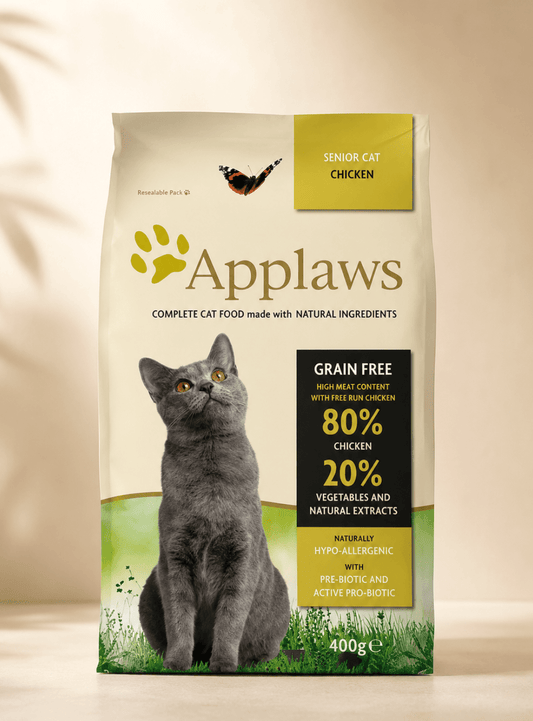 Applaws senior cat chicken graanvrije droogvoeding voor oudere katten 400 g.