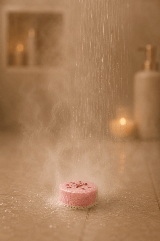 Aromatherapie douchestomer met patchouli, jasmijn en ylang ylang