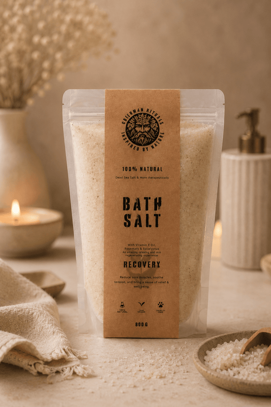 Aromatherapie epsom badzout voor herstel met menthol
