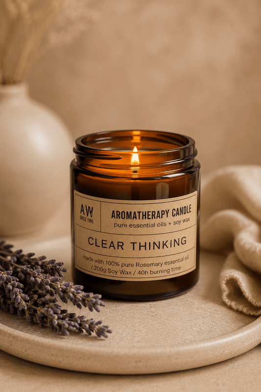 Aromatherapie sojawaskaars voor een heldere geest