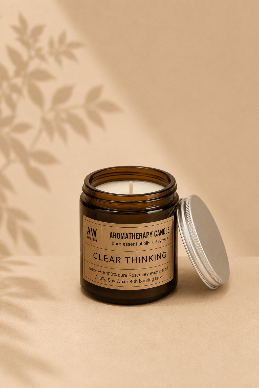 LMW Wellness-Care Aromatherapie sojawaskaars met etherische oliën, productaanzicht