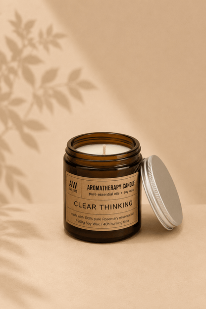 LMW Wellness-Care Aromatherapie sojawaskaars met etherische oliën, productaanzicht