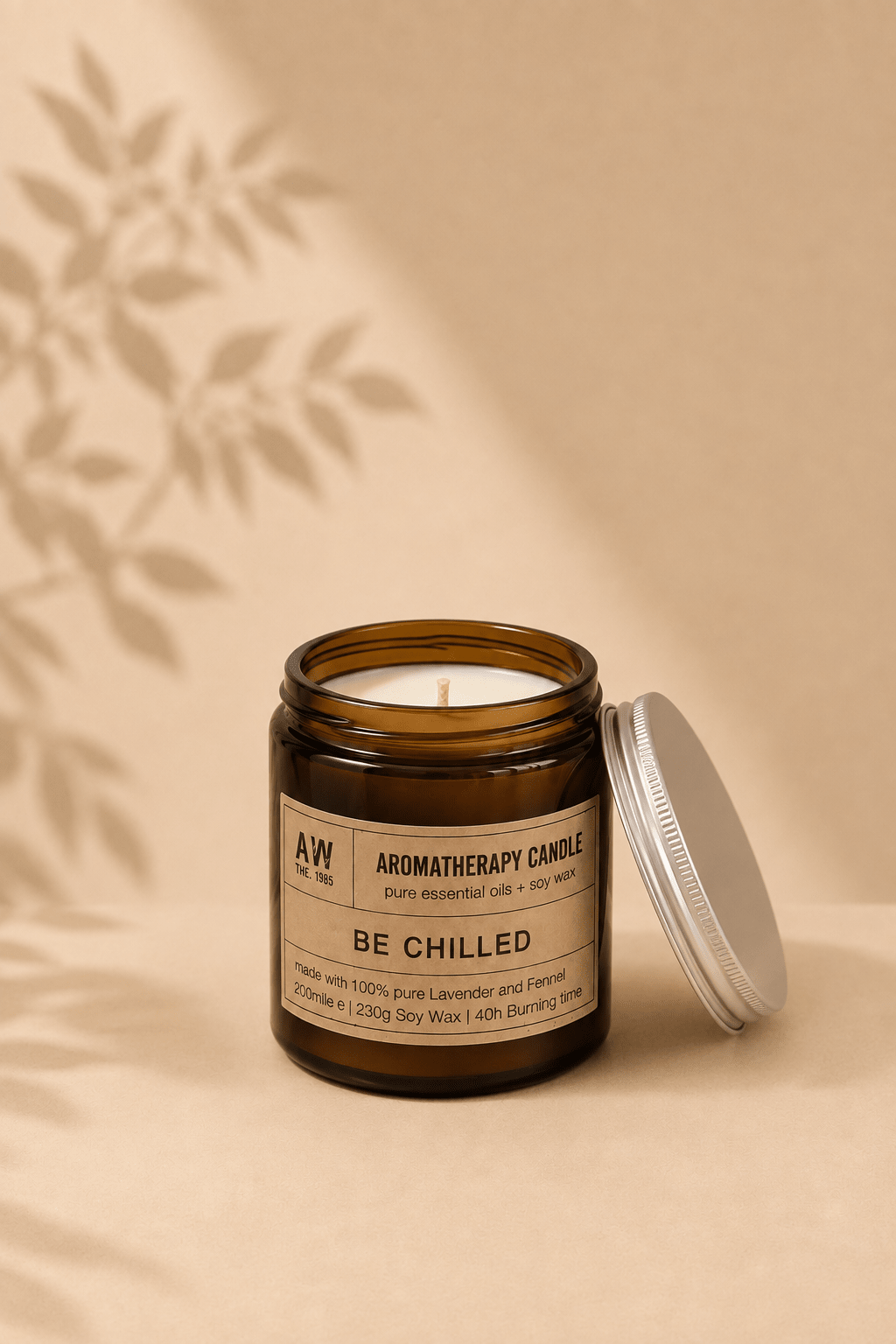 LMW Wellness-Care Aromatherapie sojawaskaars voor ontspanning, productaanzicht