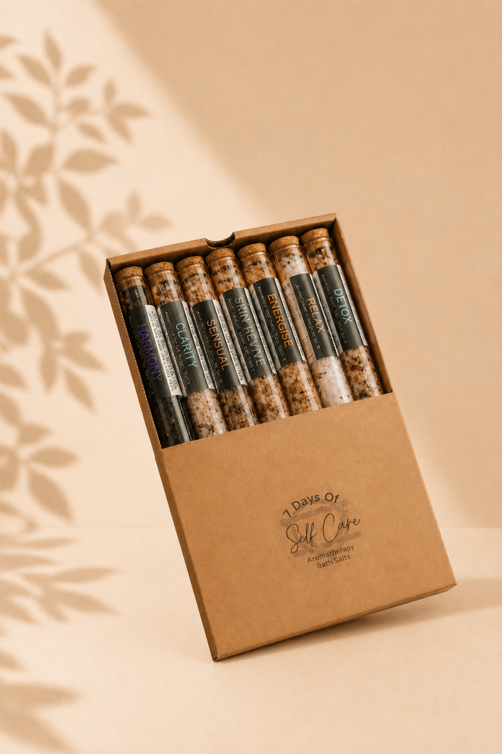 LMW Wellness-Care Badzout in flesjes geschenkset 7 stuks, productaanzicht