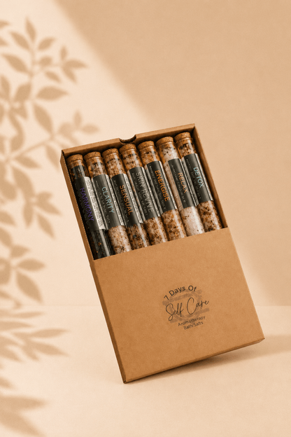 LMW Wellness-Care Badzout in flesjes geschenkset 7 stuks, productaanzicht