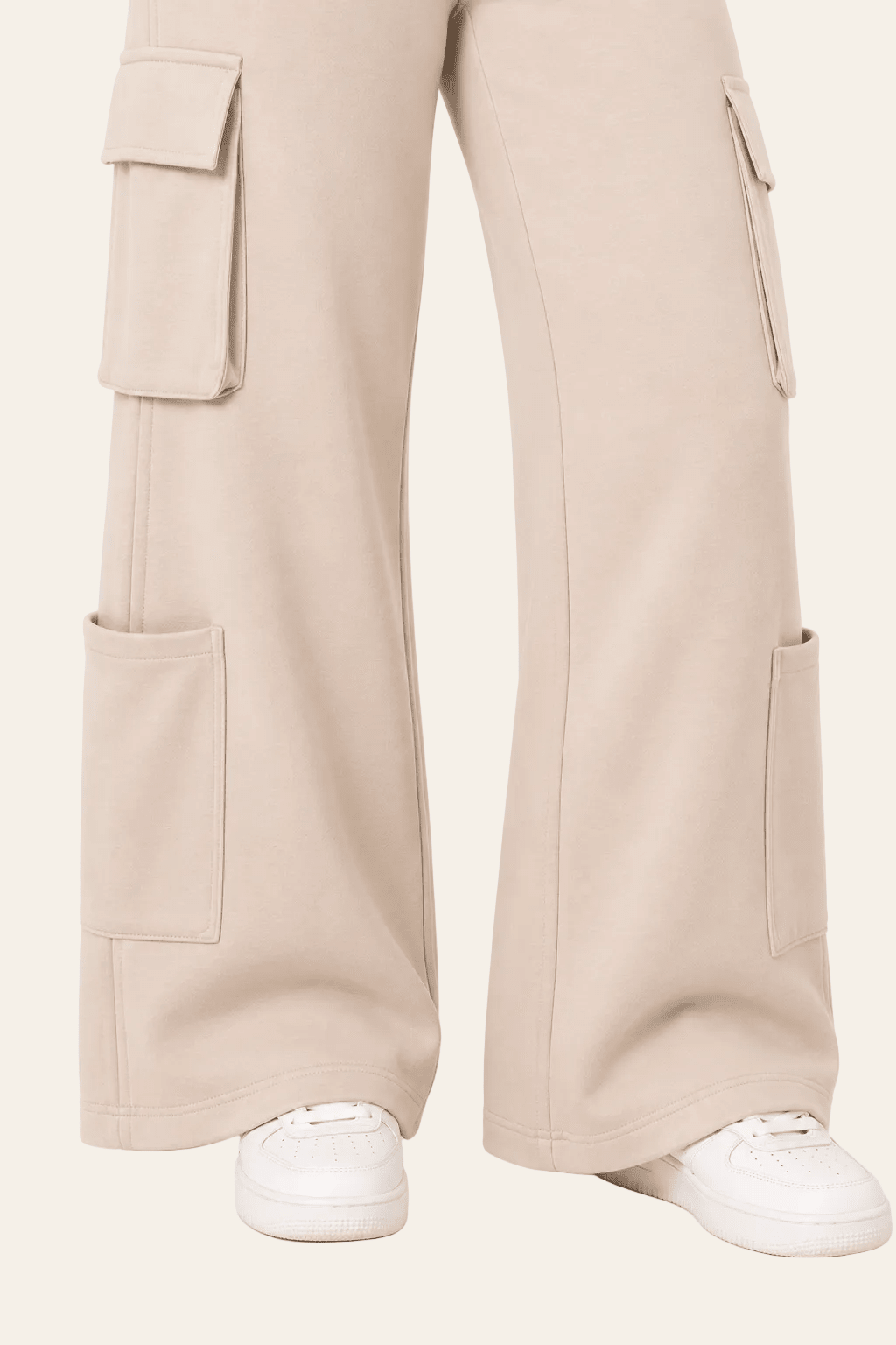 Pantalon de jogging cargo ample pour femme à taille haute