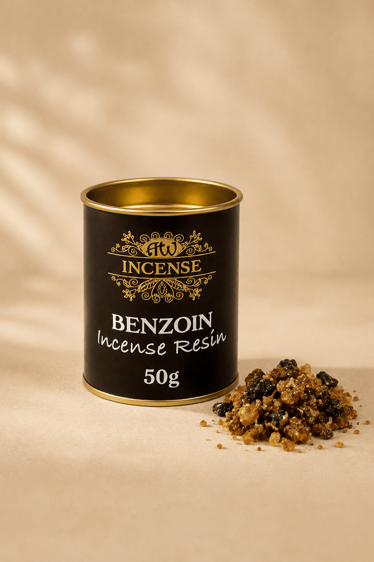 Benzoin resin wierookhars in blik 50 gram