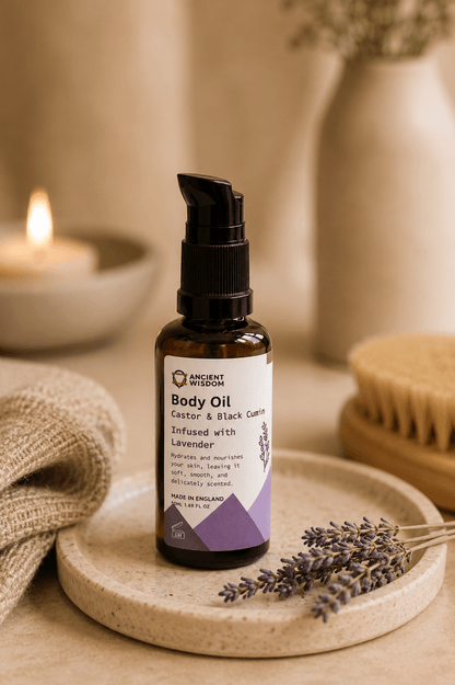 LMW Wellness-Care Biologische bodyolie met lavendel geur, productaanzicht