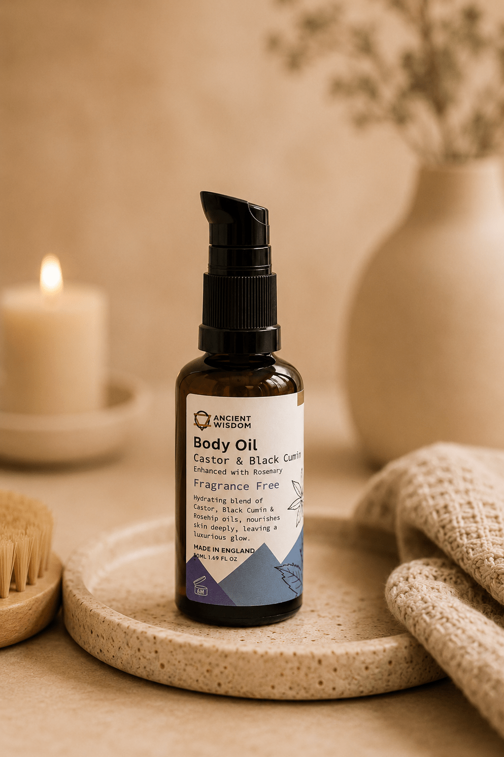 LMW Wellness-Care Biologische bodyolie met rozenbottel zonder parfum, productaanzicht